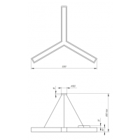 Светильник светодиодный Geometria ЭРА Igrek SPO-144-W-40K-066 66Вт 4000К 4000Лм IP40 1200*1200*80 белый подвесной'