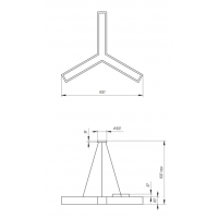 Светильник светодиодный Geometria ЭРА Igrek SPO-143-W-40K-056 56Вт 4000К 3700Лм IP40 900*900*80 белый подвесной'