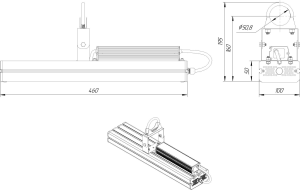 LED светильник SVT-STR-M-80W'