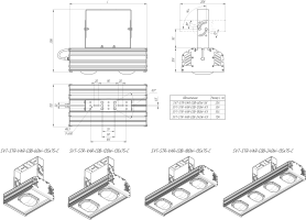 LED светильник SVT-STR-VAR-COB-240W-90'