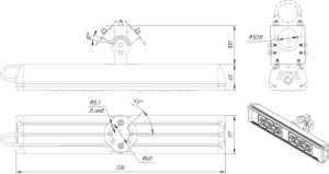 LED светильник SVT-STR-MPRO-Max-81W-45x140'